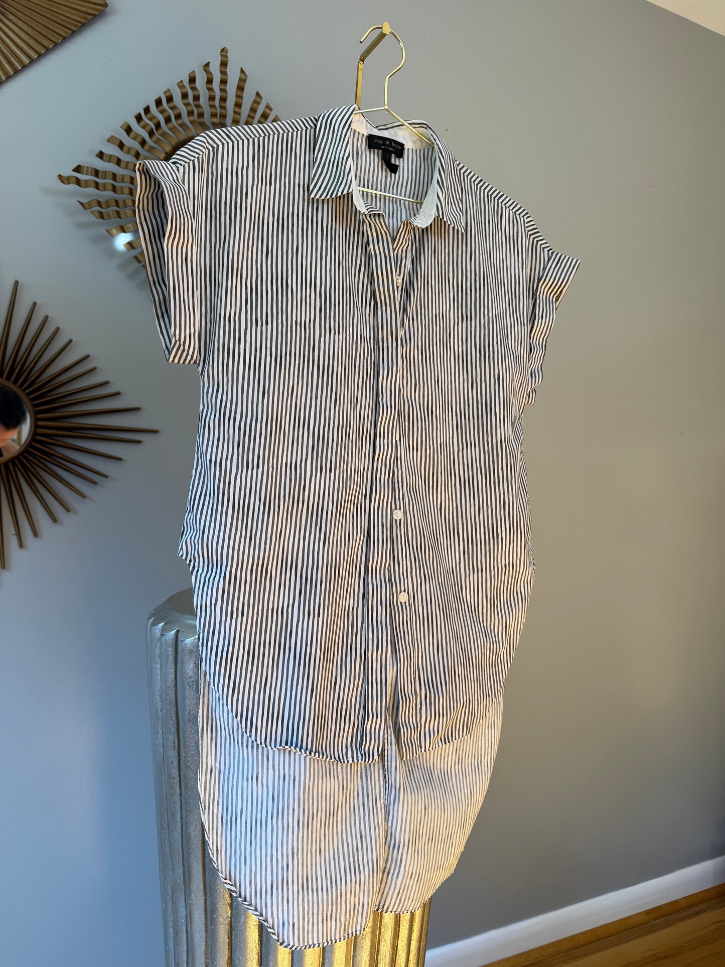 Rag & Bone - Striped Ara Back Tie Shirt