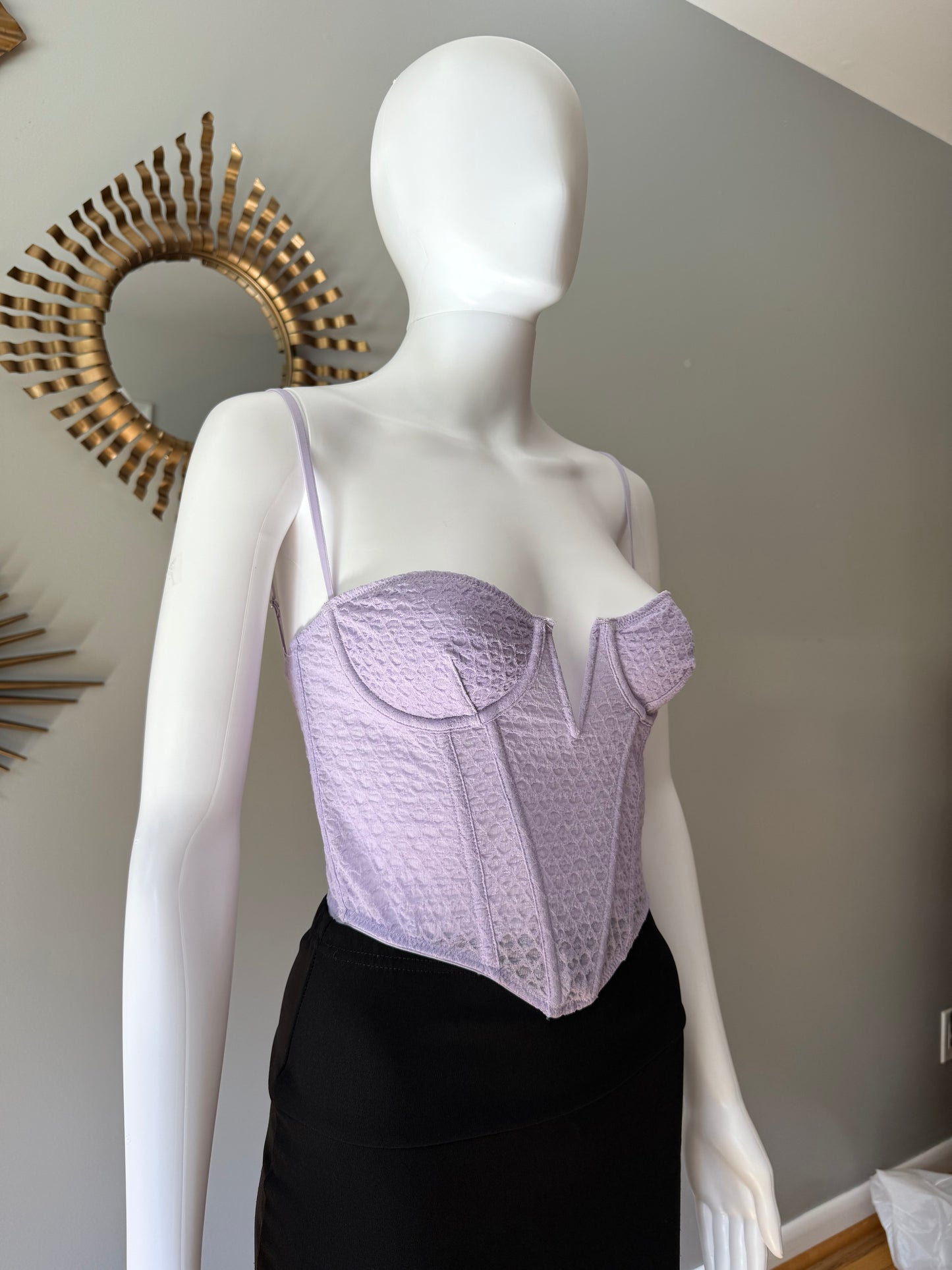 Urban Outfitters - Lilac Lace Corset Top