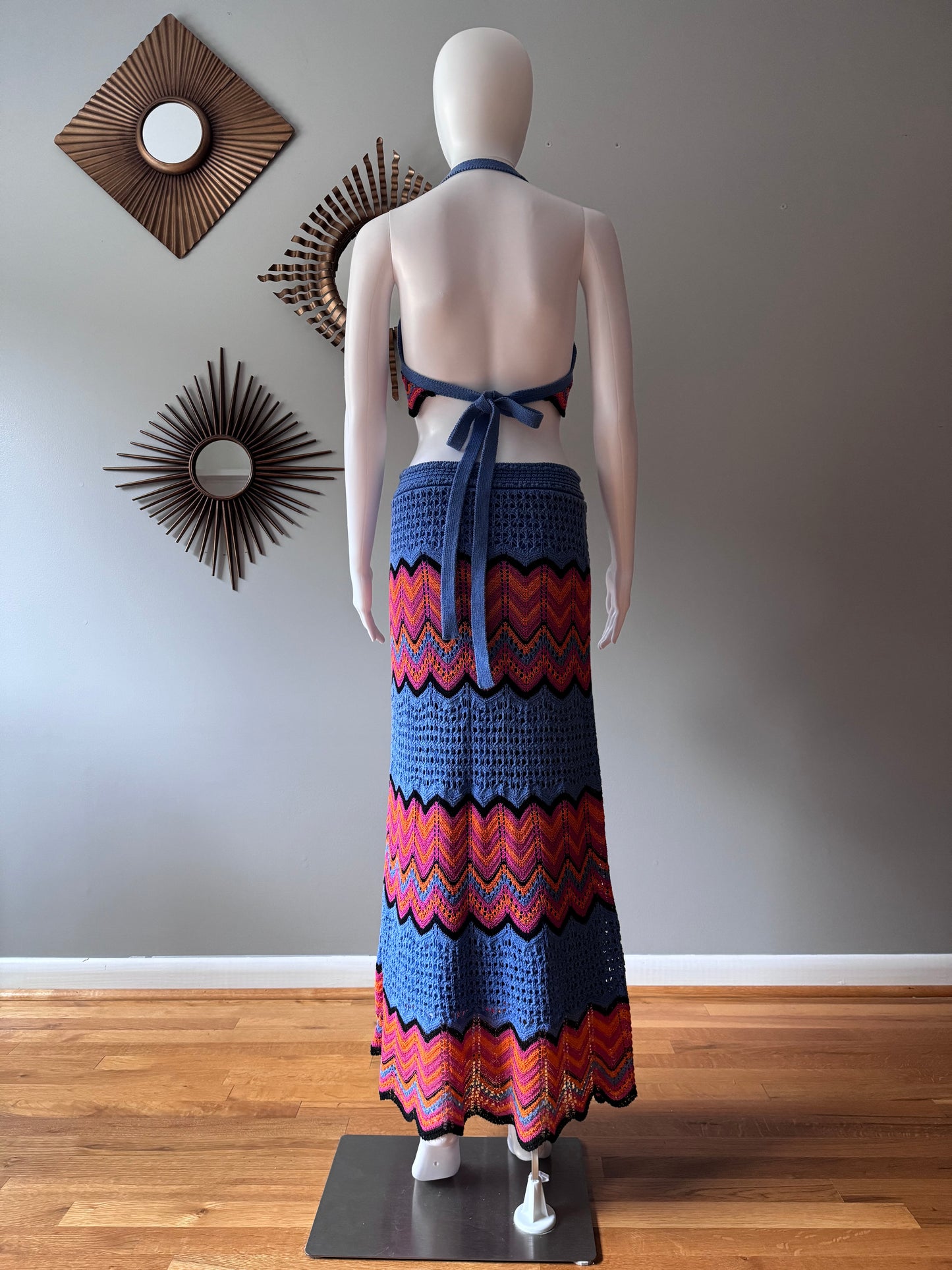 Zara - Conjunto Falda Larga De Ganchillo Edición Especial