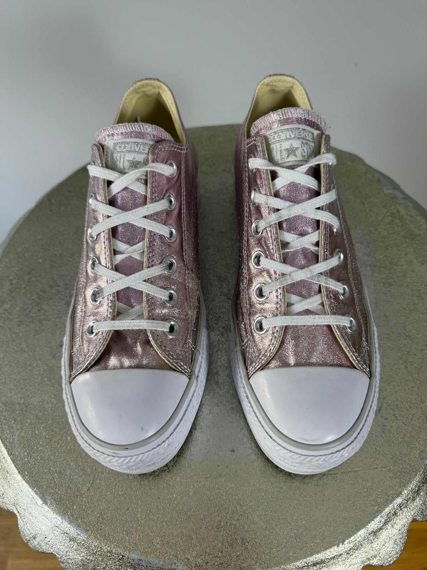 Converse - Pink Metallic All Stars Sneakers