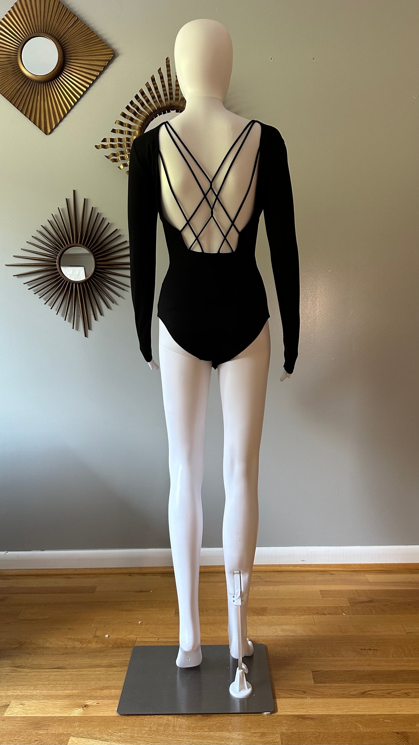 H&M - Black Crisscrossed Back Bodysuit