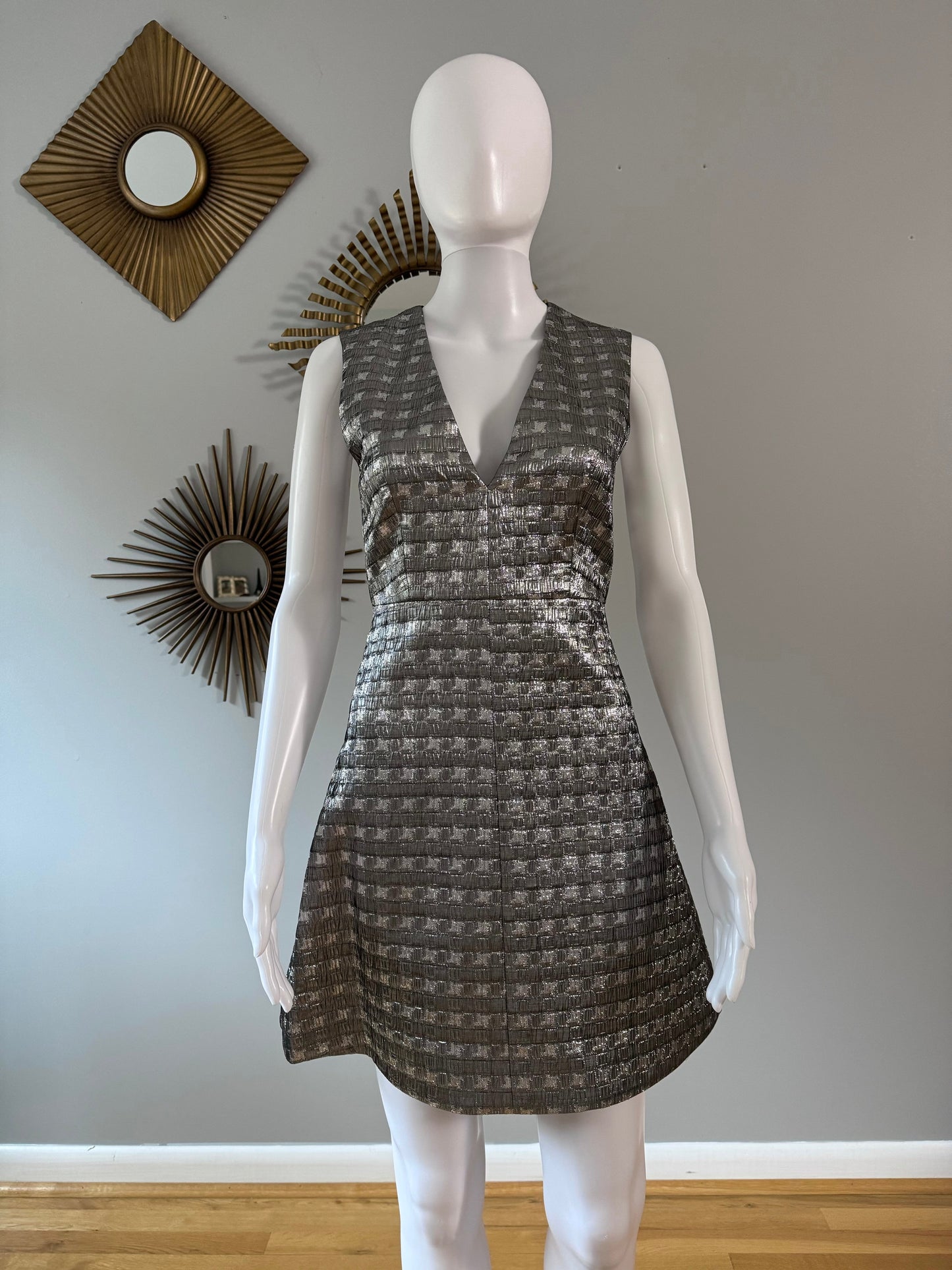 Alice + Olivia - Minivestido metálico Clara