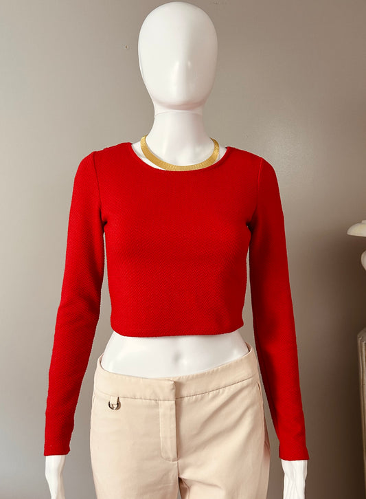 Forever 21 - Red Crop Top w/ Lace Details