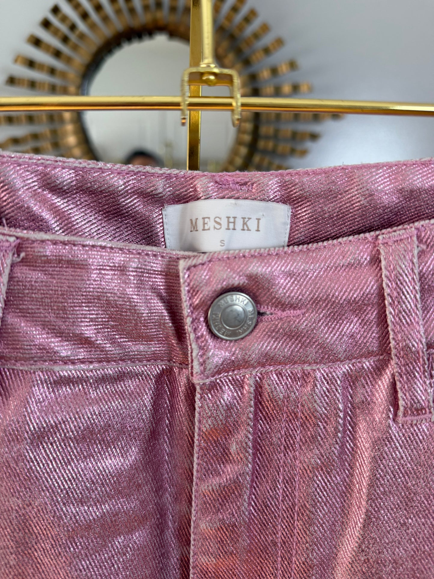 Meshki - Pink Metallic Pants