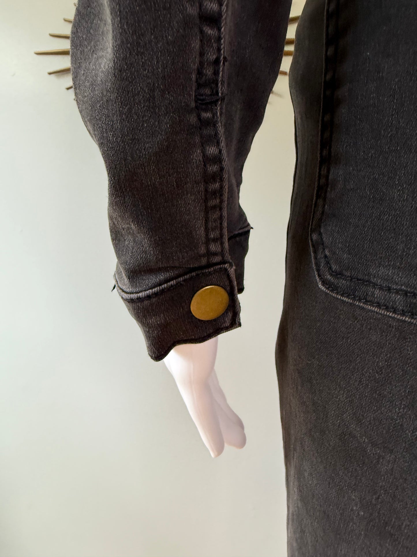 Free People - Black Denim Lennox Jumpsuit