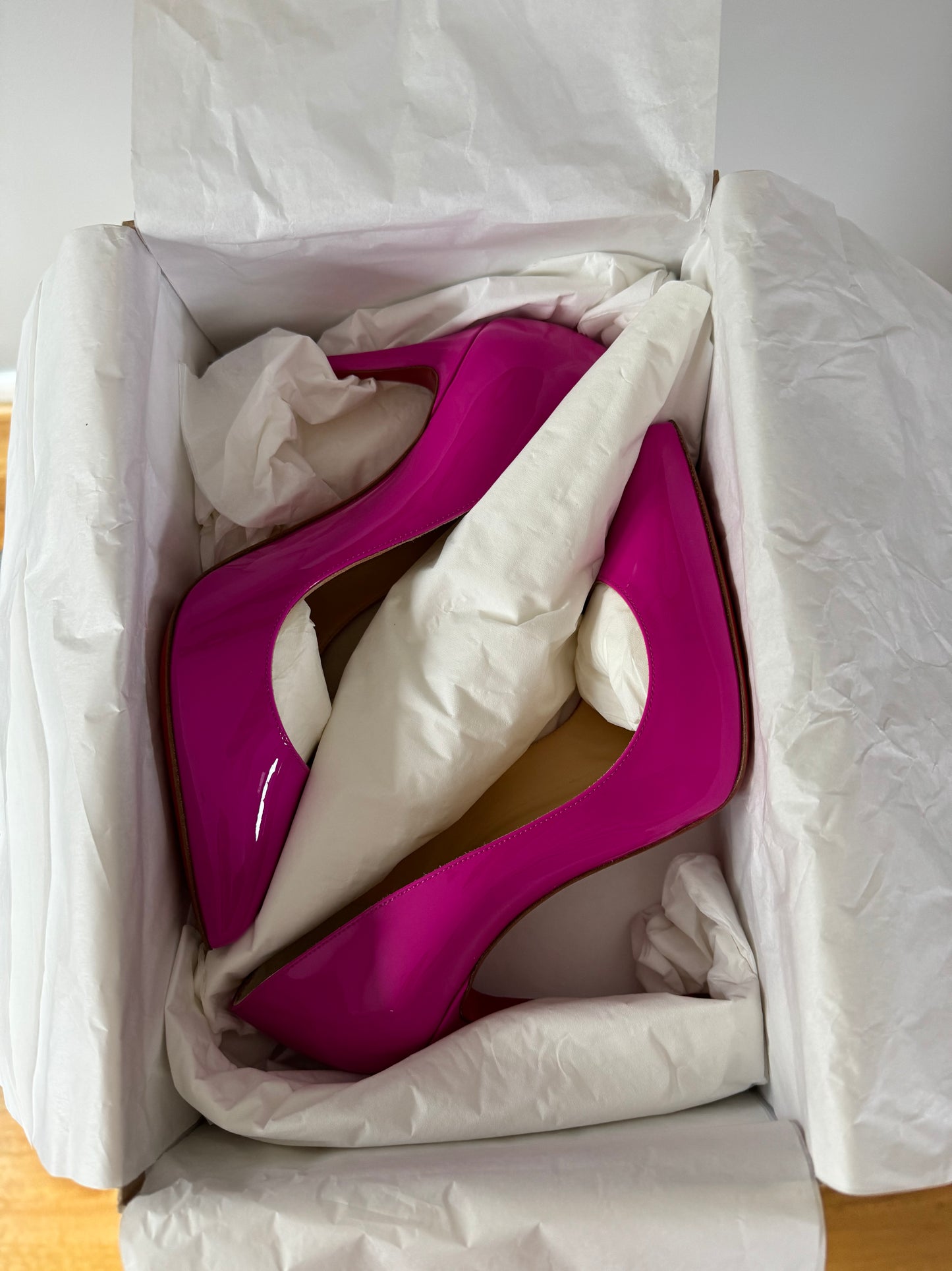 Christian Louboutin - Pink Patent Pigalle Follies 100 Diva