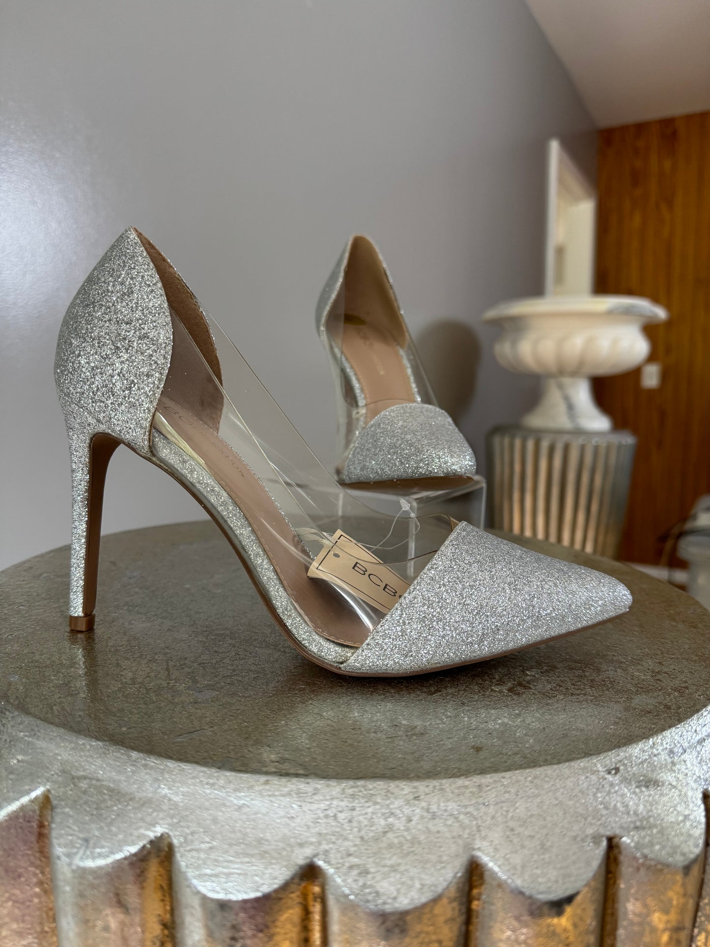 BCBGENERATION- Silver Glitter Lania Pumps