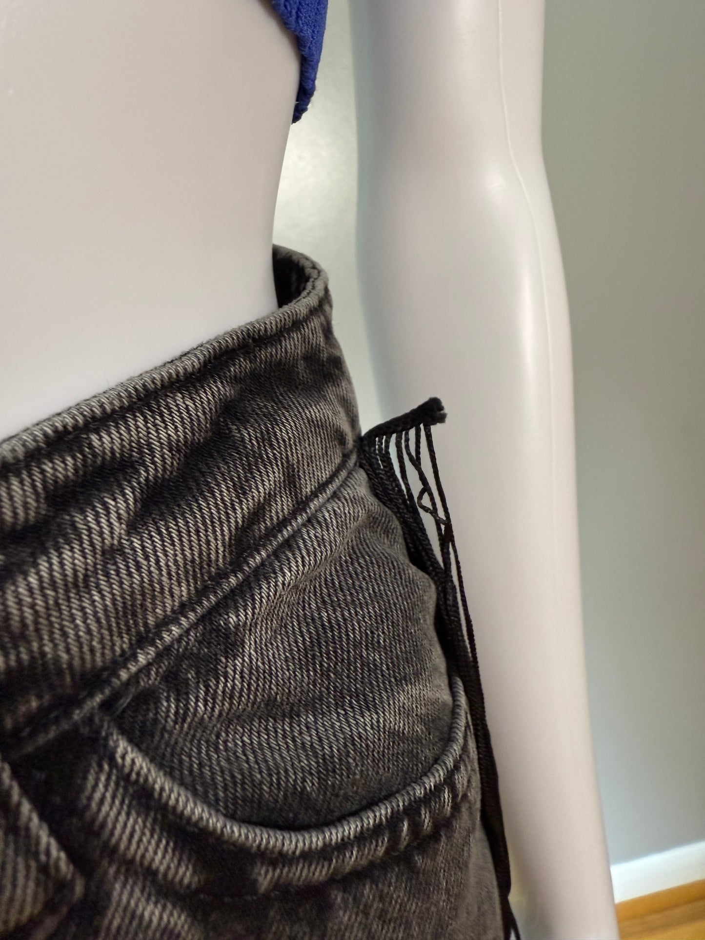 Nasty Gal - Black Fringe Jeans