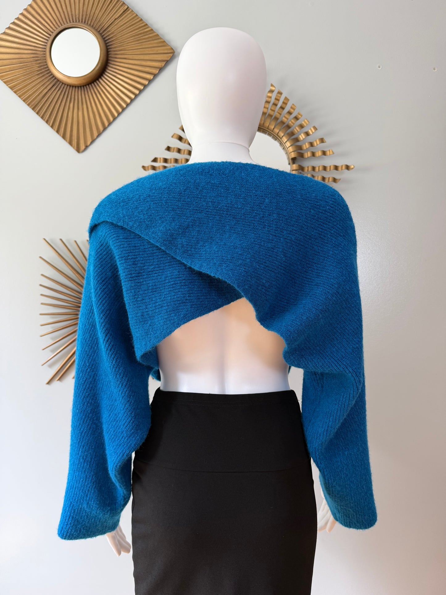 Blue High & Low Sweater