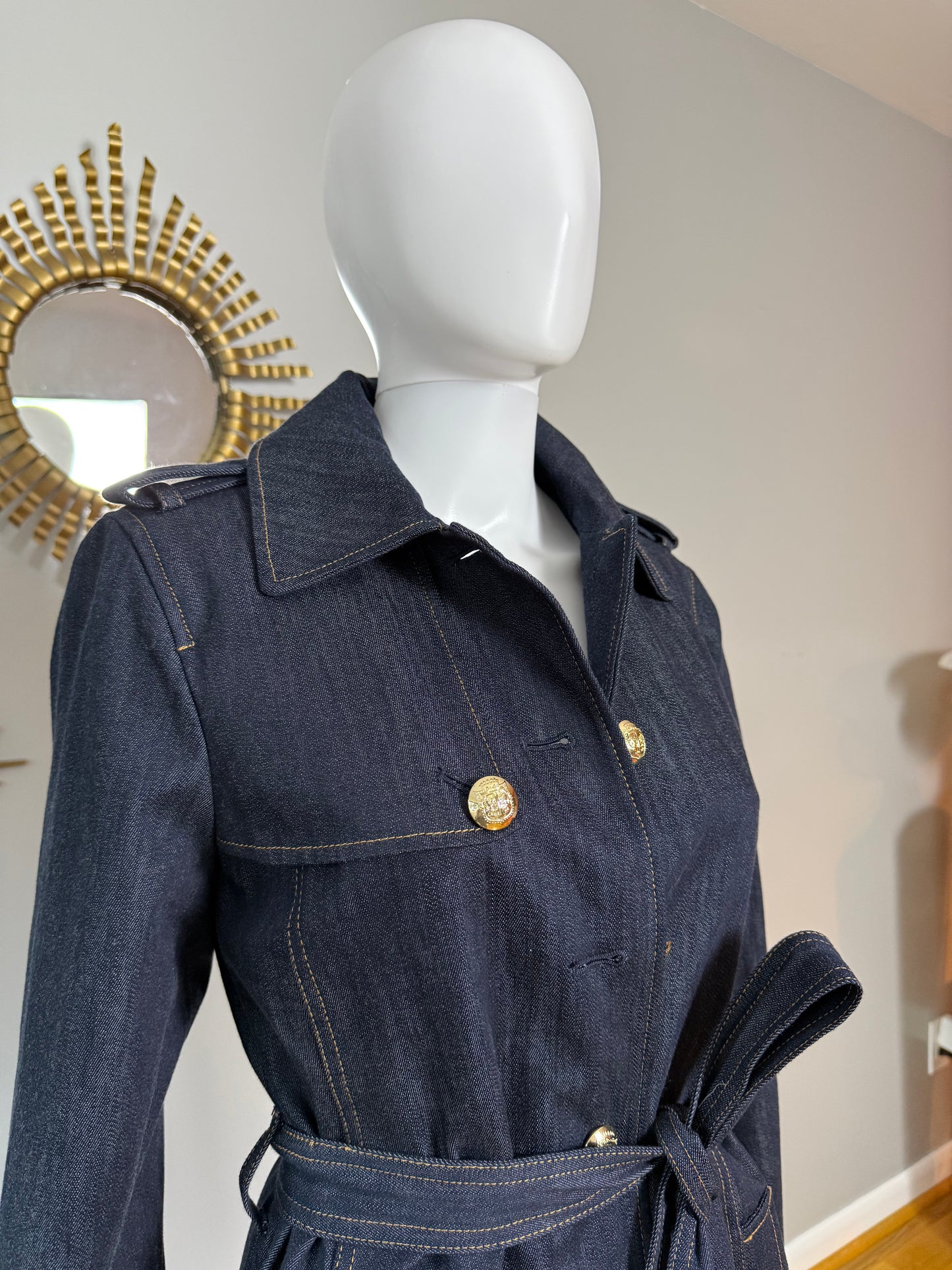 Talbots - Blue Denim Trench Coat