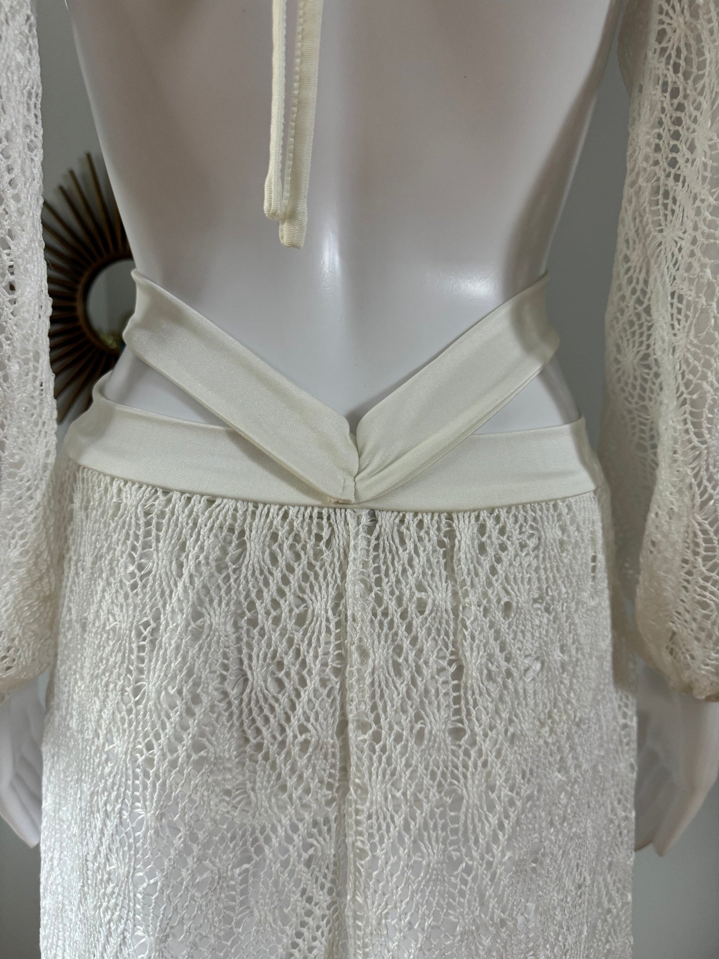 SHEIN - White Lace Cutout Maxi Dress