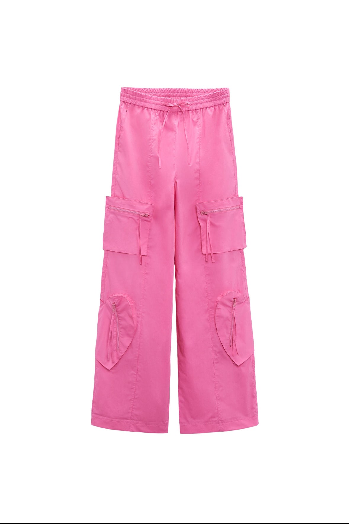 Zara - Pantalón cargo corazón rosa