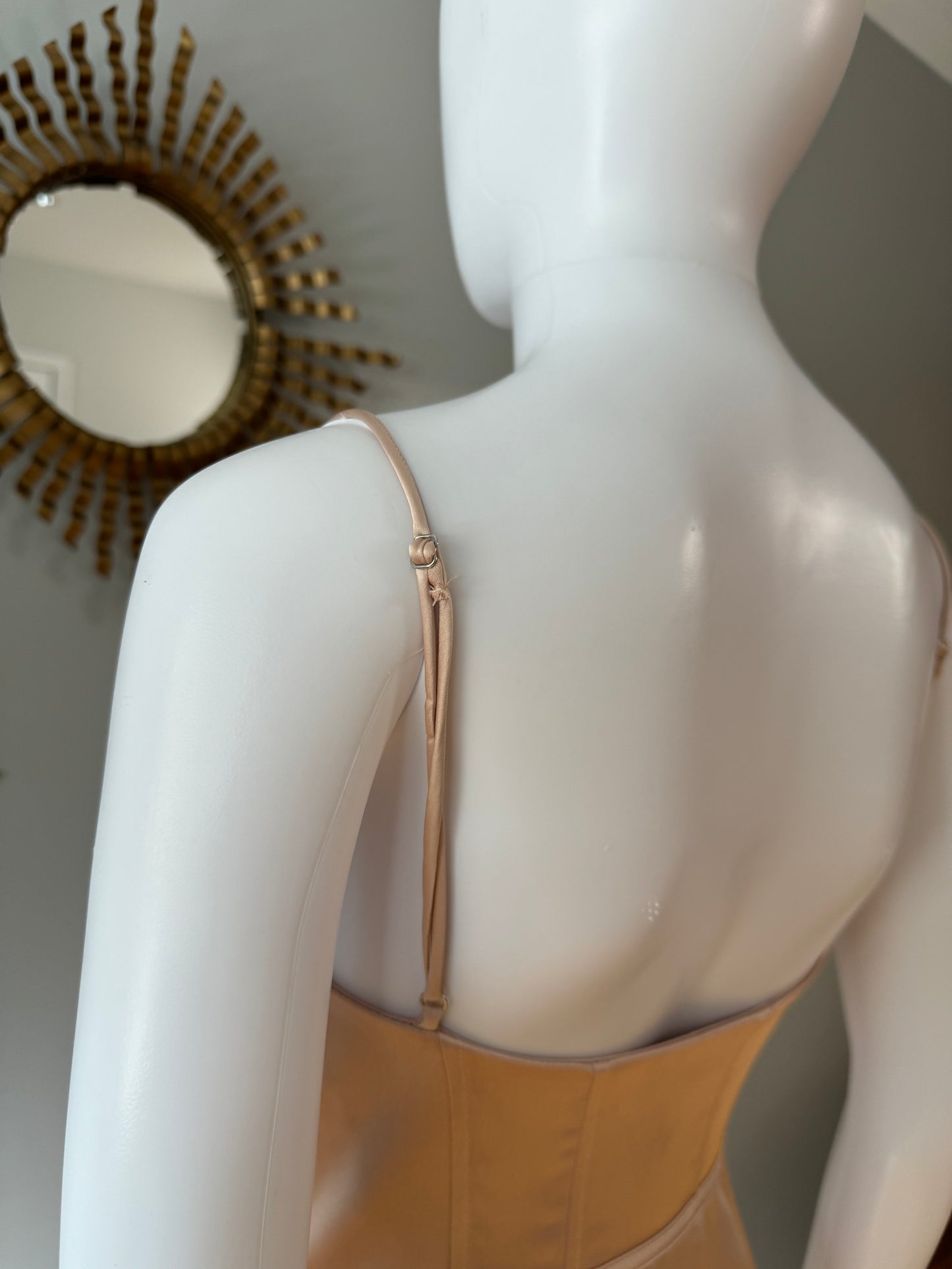 ZARA - Champagne Corset Top Mini Dress