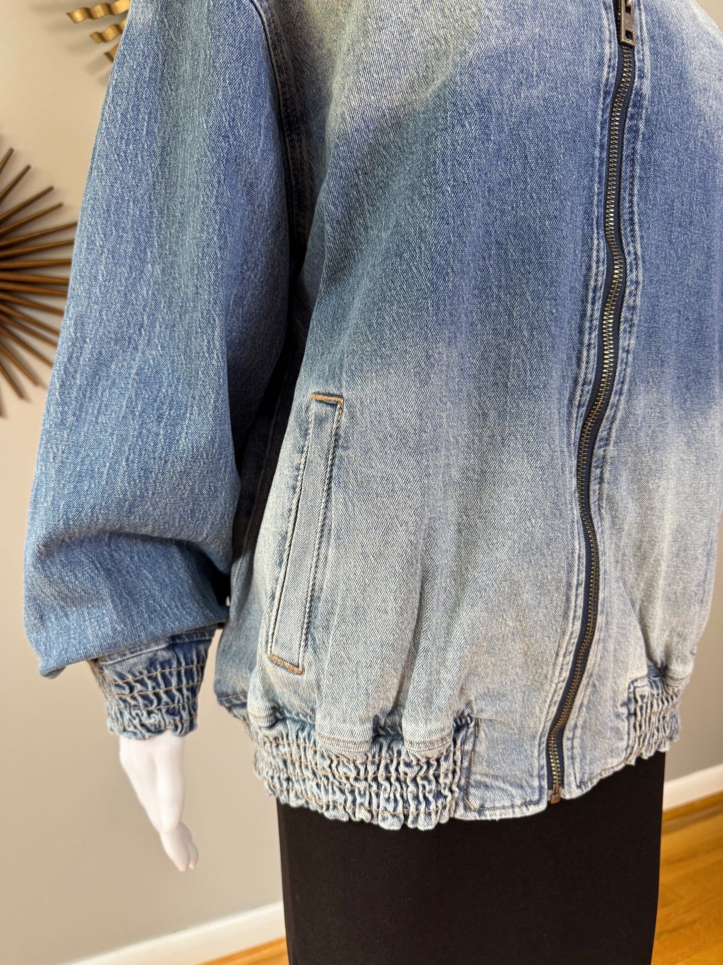 Guess - Blue Bomber Denim Jacket