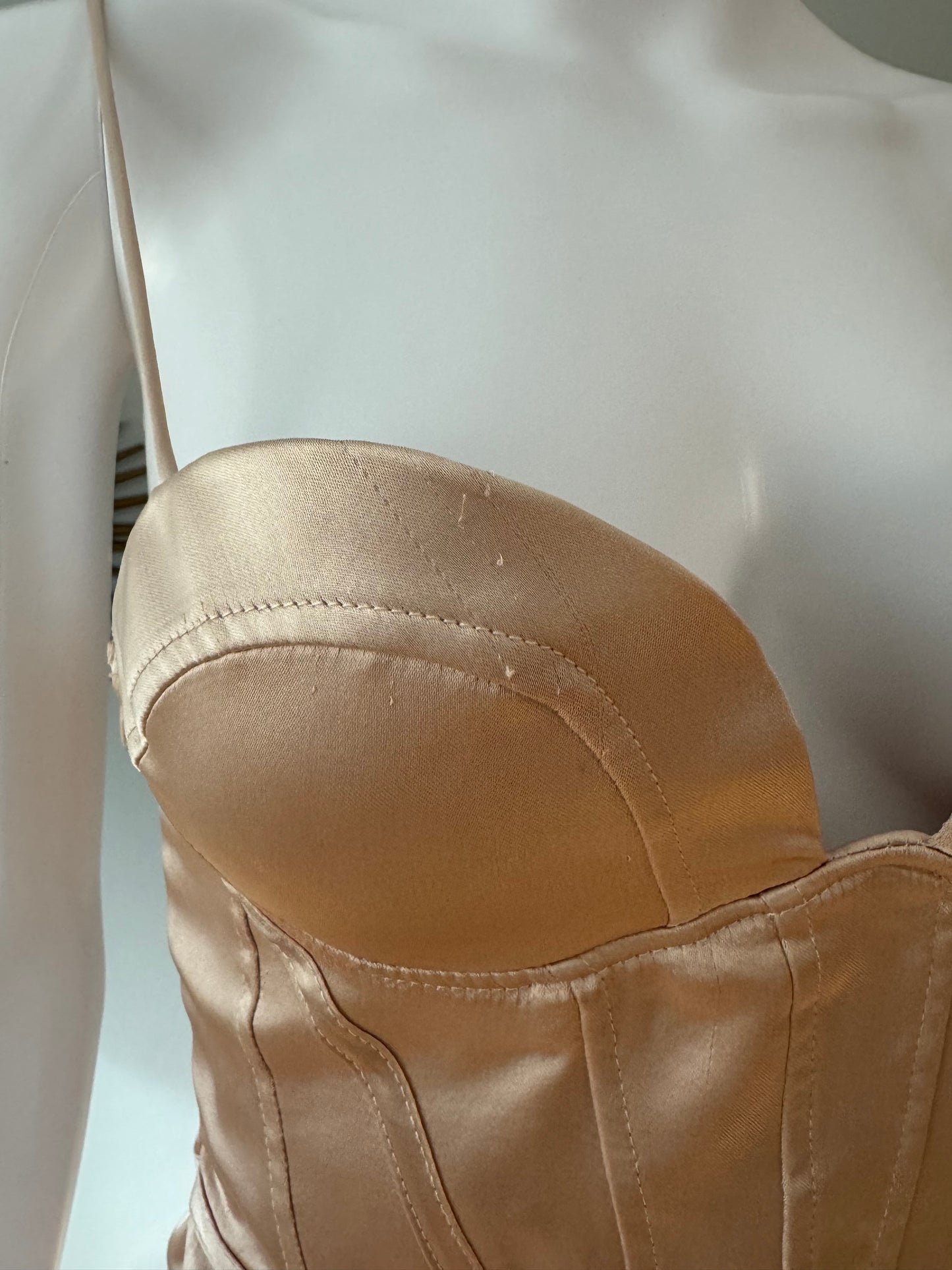 ZARA - Champagne Corset Top Mini Dress