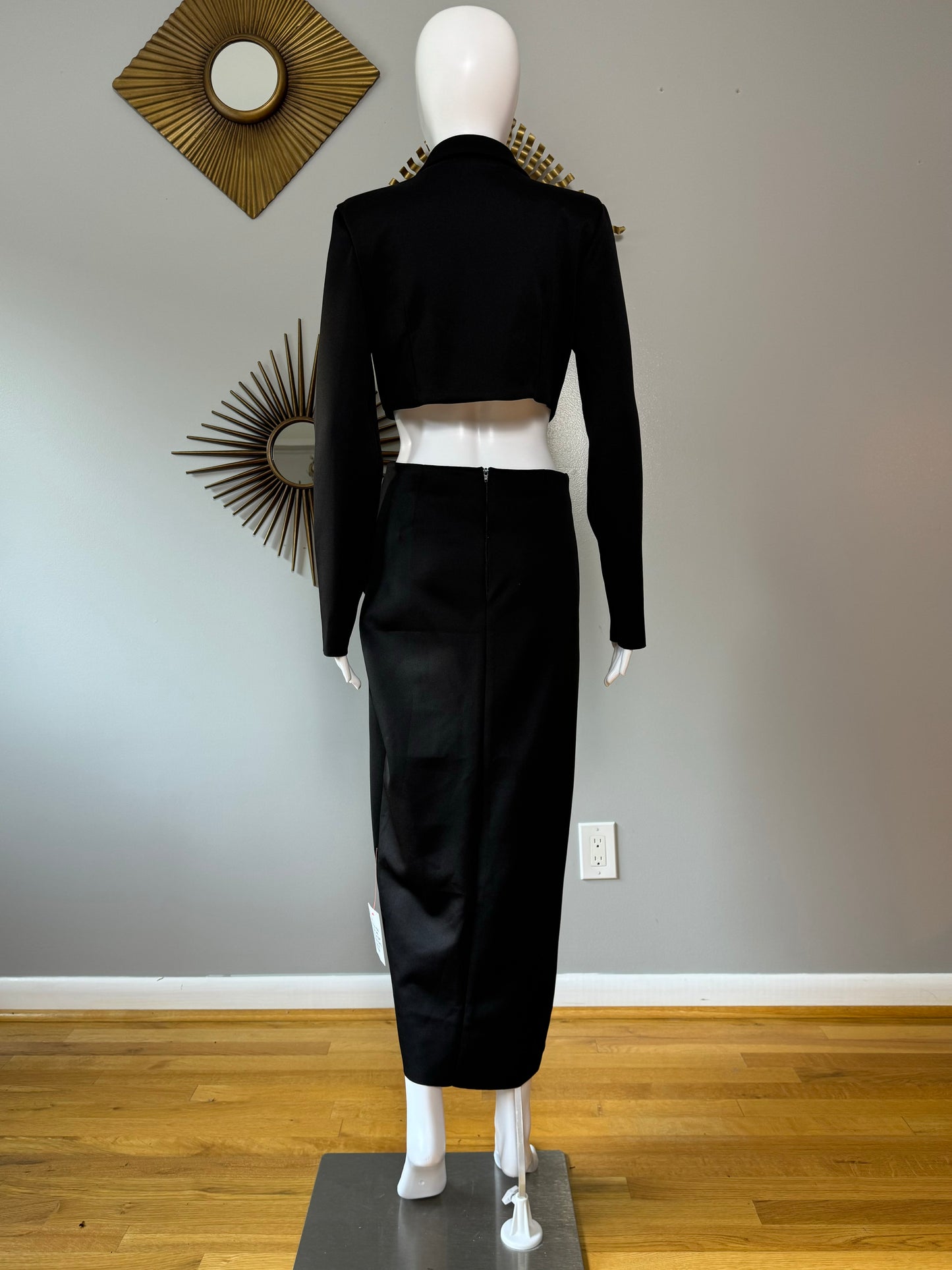 ASOS DESIGN - Black Corset 2-Piece Tux Dress