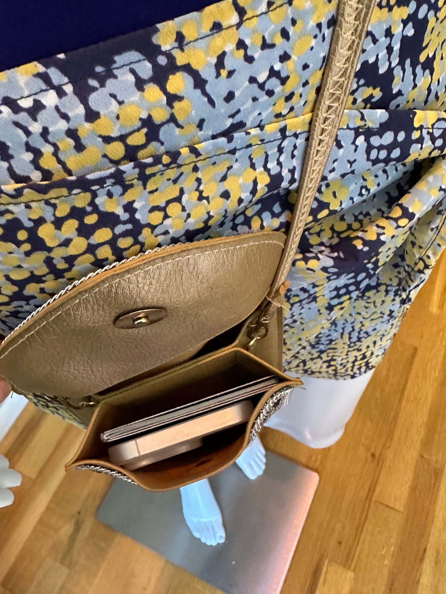 Beaded Design Crossbody Travel Bag