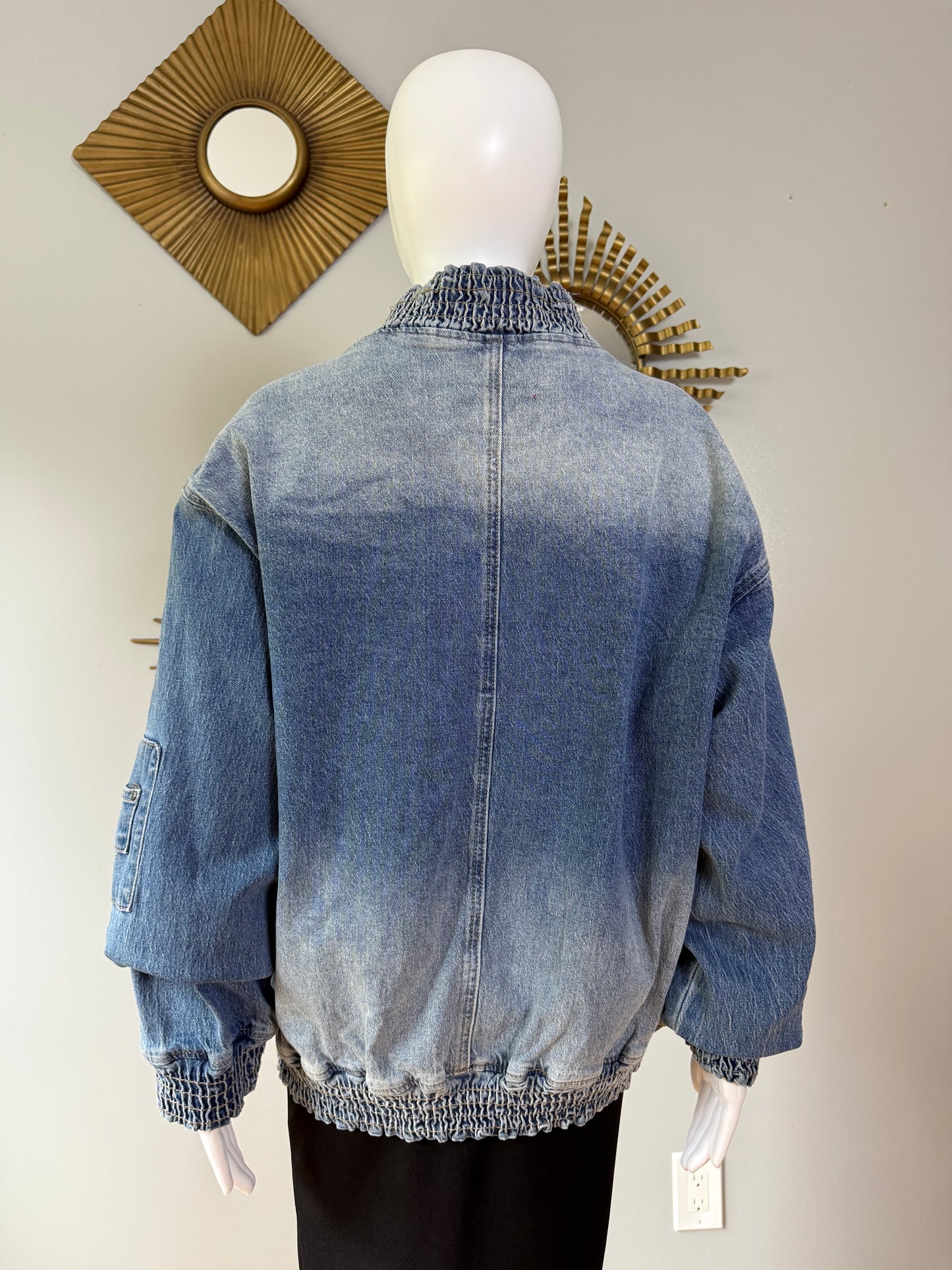 Guess - Blue Bomber Denim Jacket