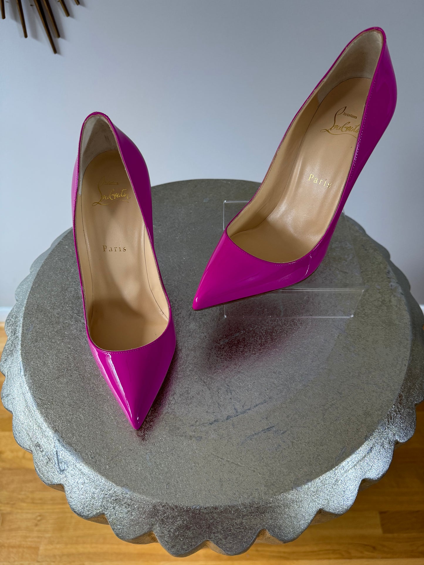 Christian Louboutin - Pink Patent Pigalle Follies 100 Diva