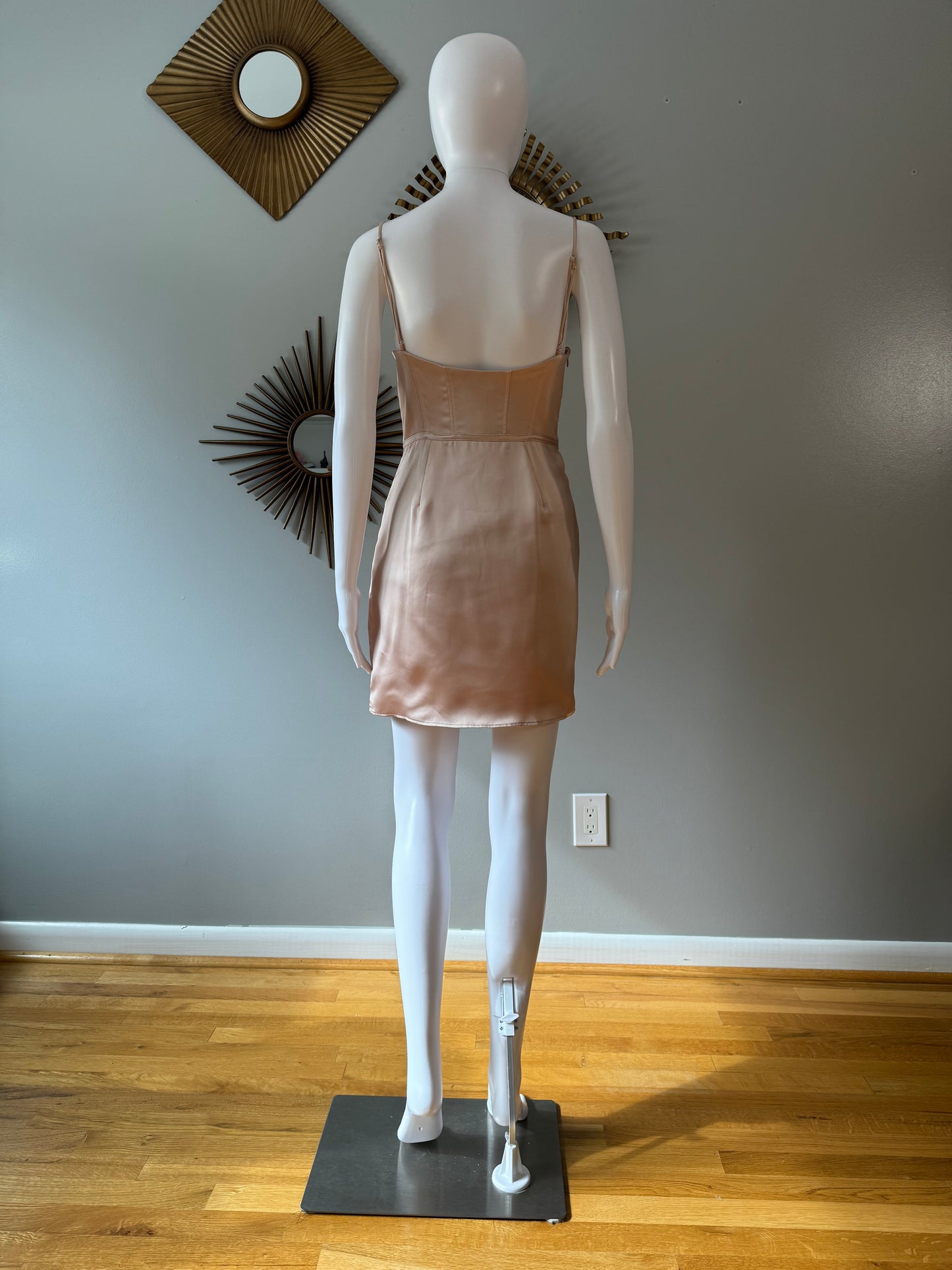 ZARA - Champagne Corset Top Mini Dress