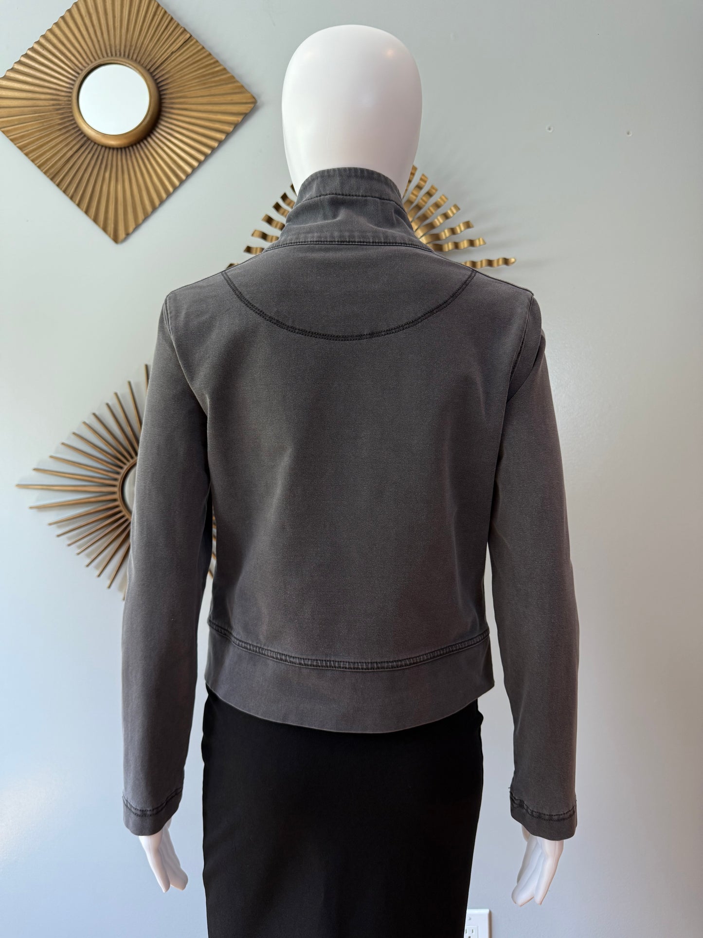 Anthropologie - Gray Moto Studded Jacket