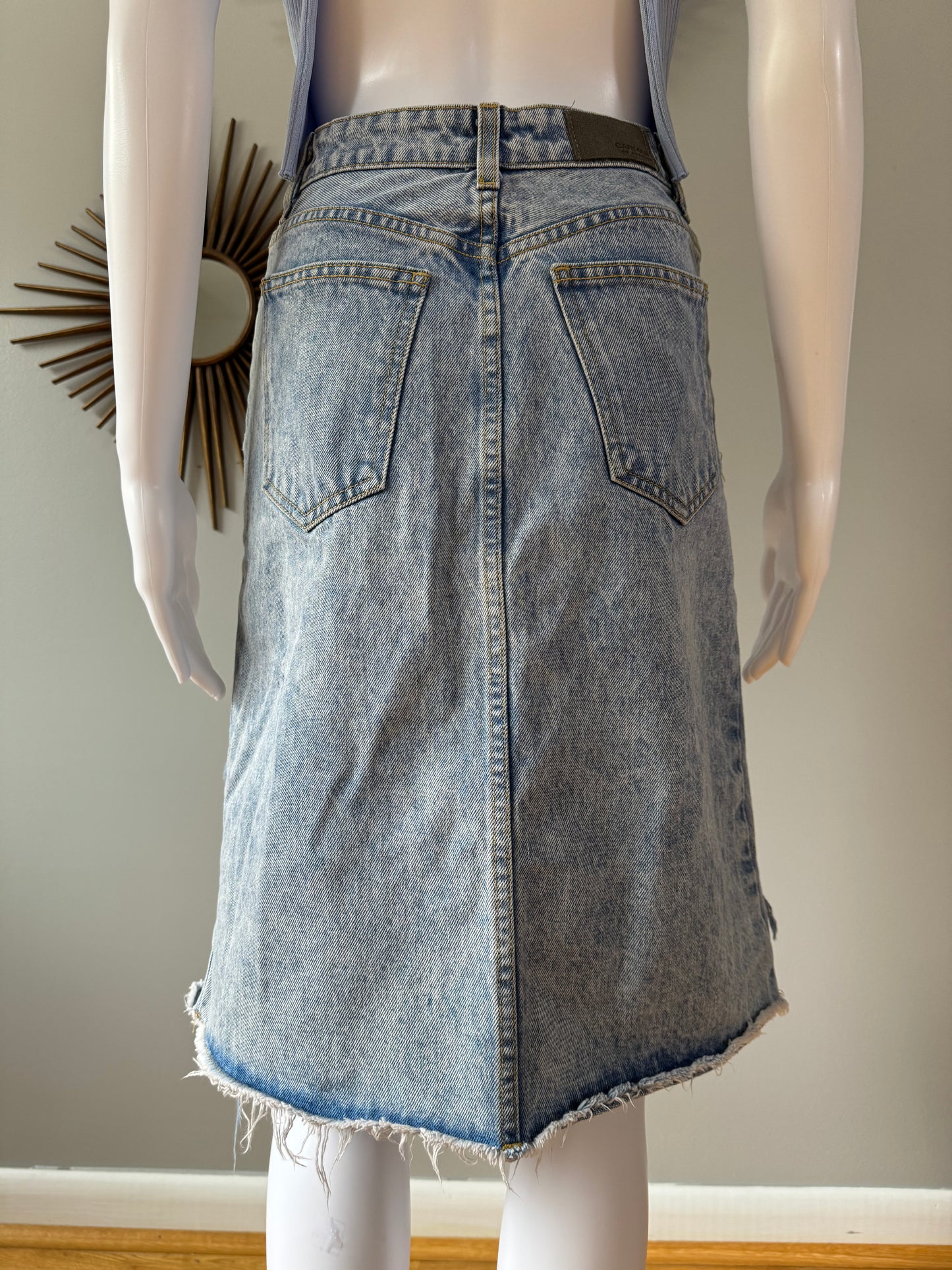 Carmar - Blue Iras High Cutout Denim Skirt