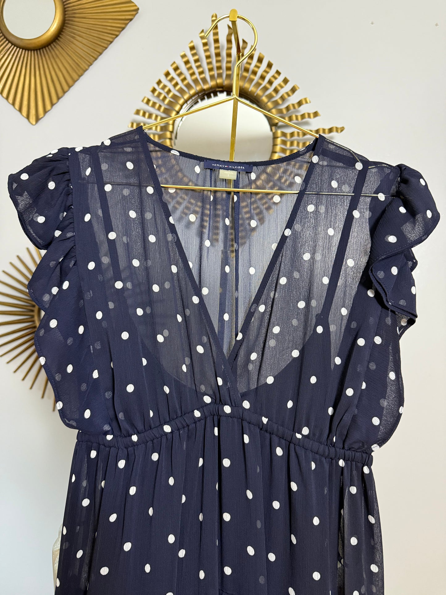 Tommy Hilfiger - Blue Polkadot Maxi Dress