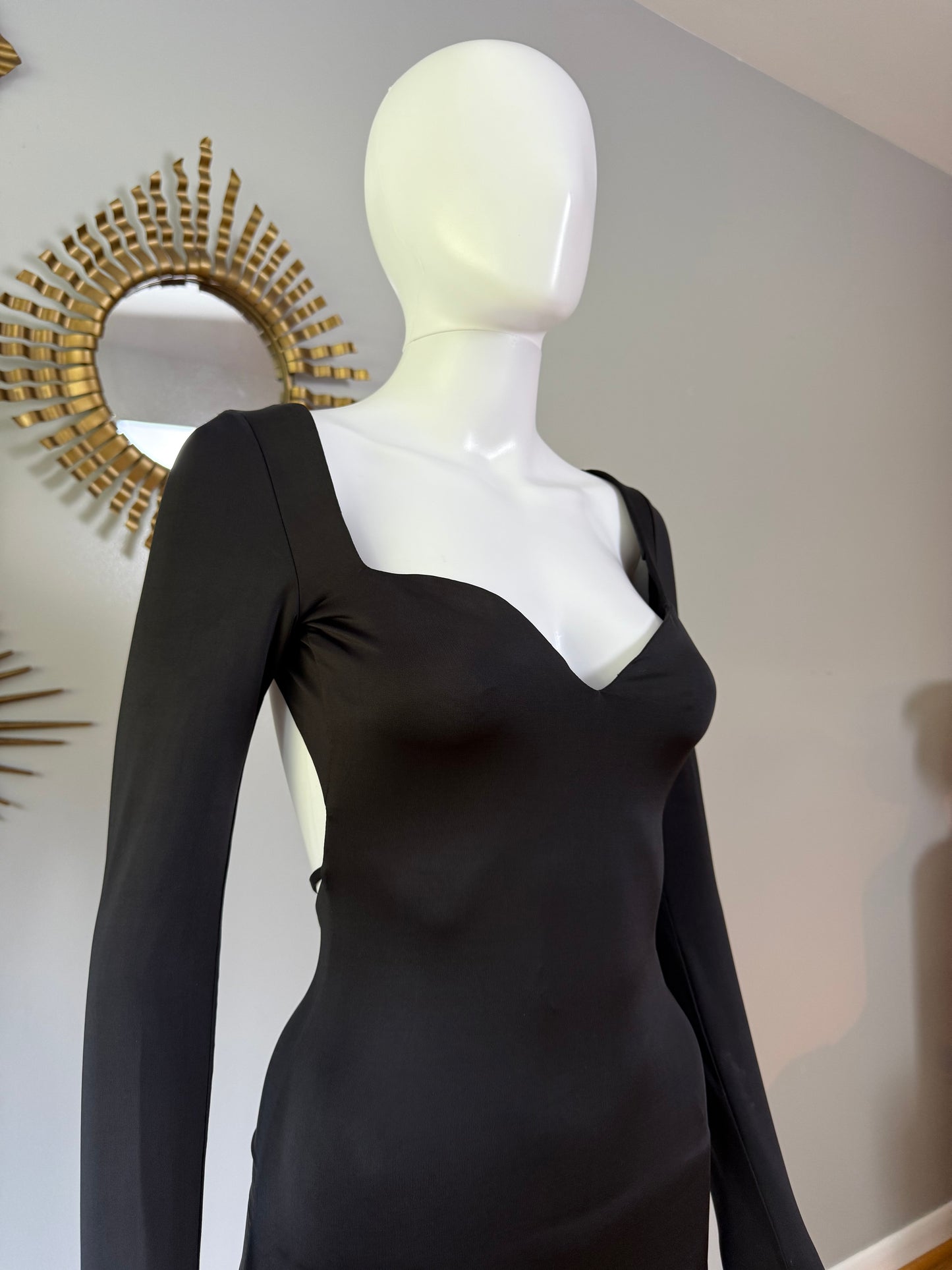 Oh Polly - Black Delmenza Backless Dress