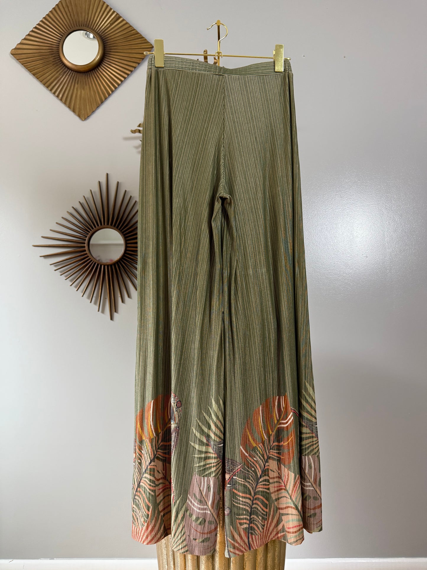 Farm Rio - Green Parrot Palazzo Pants