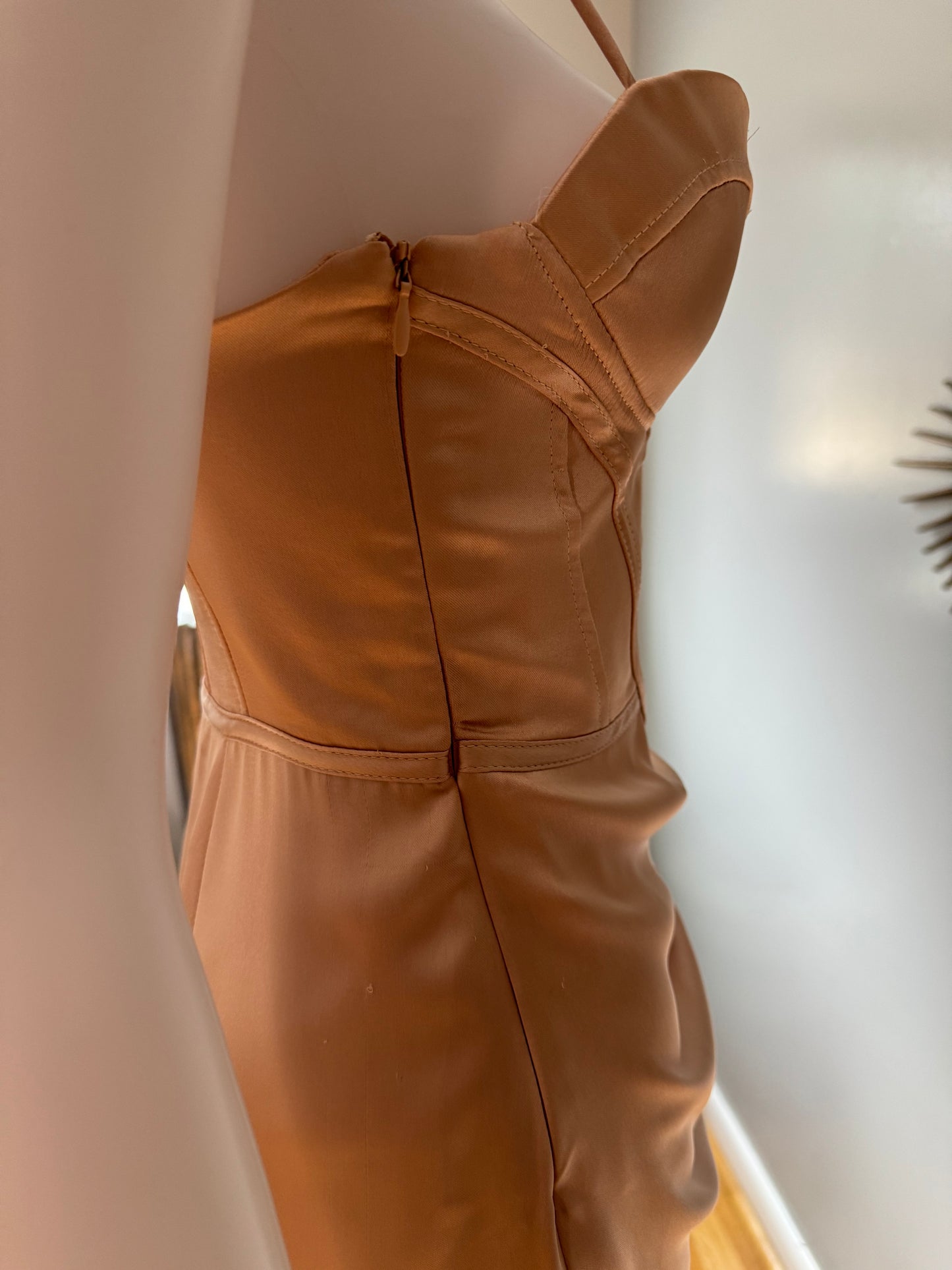 ZARA - Champagne Corset Top Mini Dress