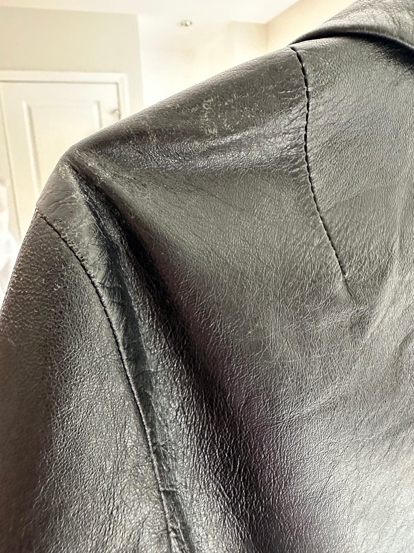 Dolce & Gabbana - Vintage Black Leather 3 Button Blazer