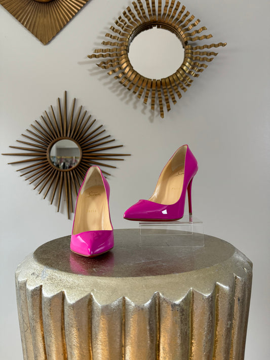 Christian Louboutin - Pink Patent Pigalle Follies 100 Diva