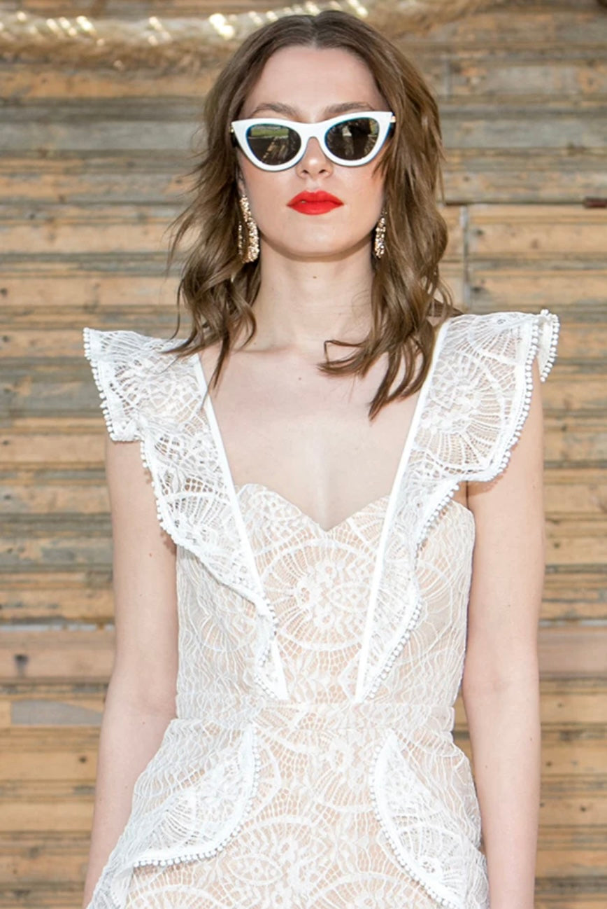 Seven Wonders - White Daisy Lace Jumpsuit