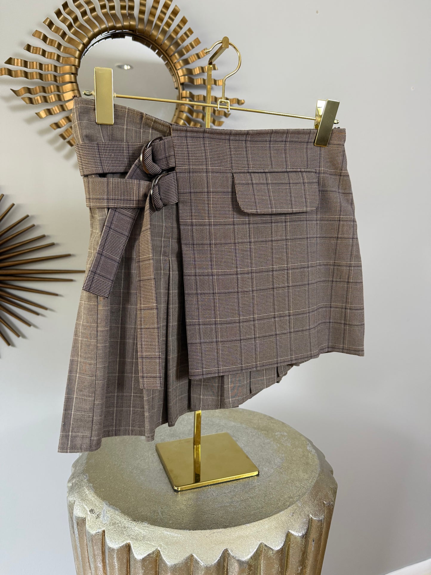 ZARA - Brown Plaid Skirt