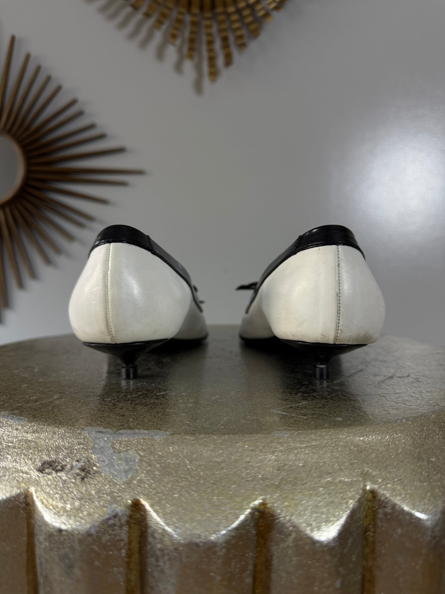 Chanel - Black & White Oxford Flats
