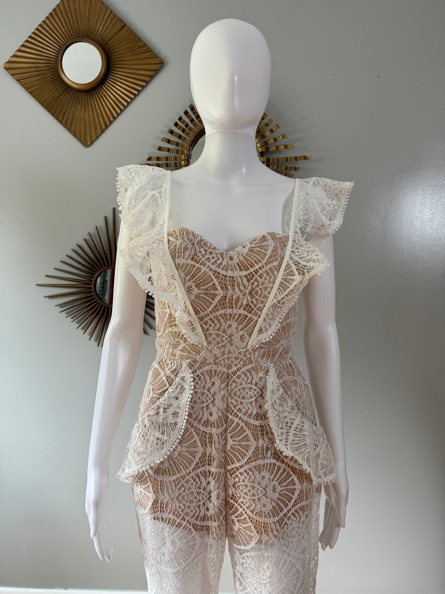 Seven Wonders - White Daisy Lace Jumpsuit