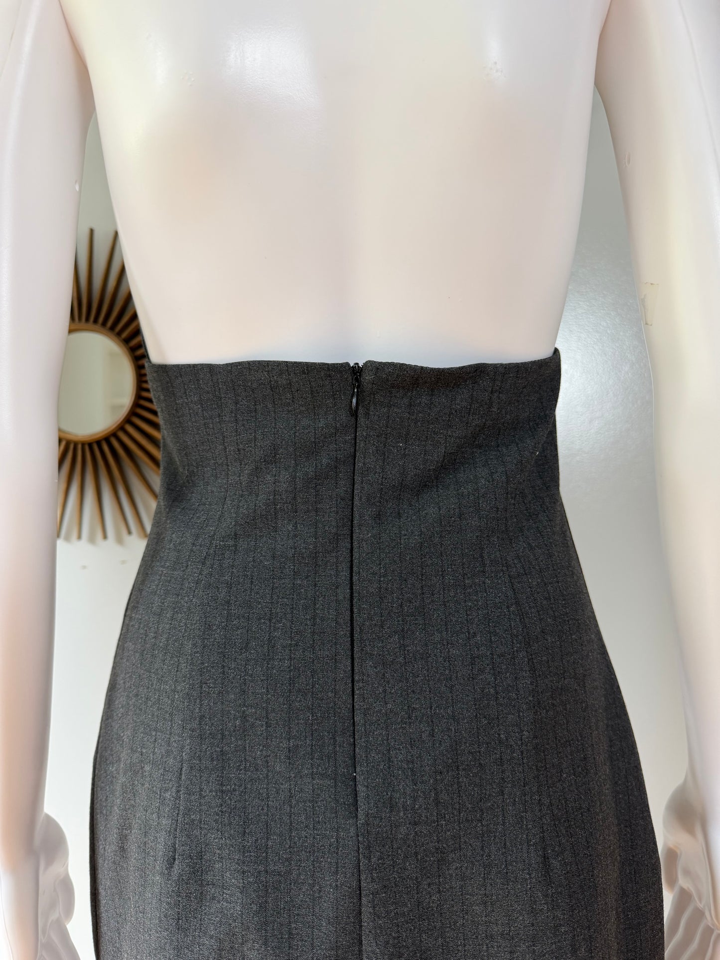 ZARA - Black Halter Tie-Neck Mini Dress