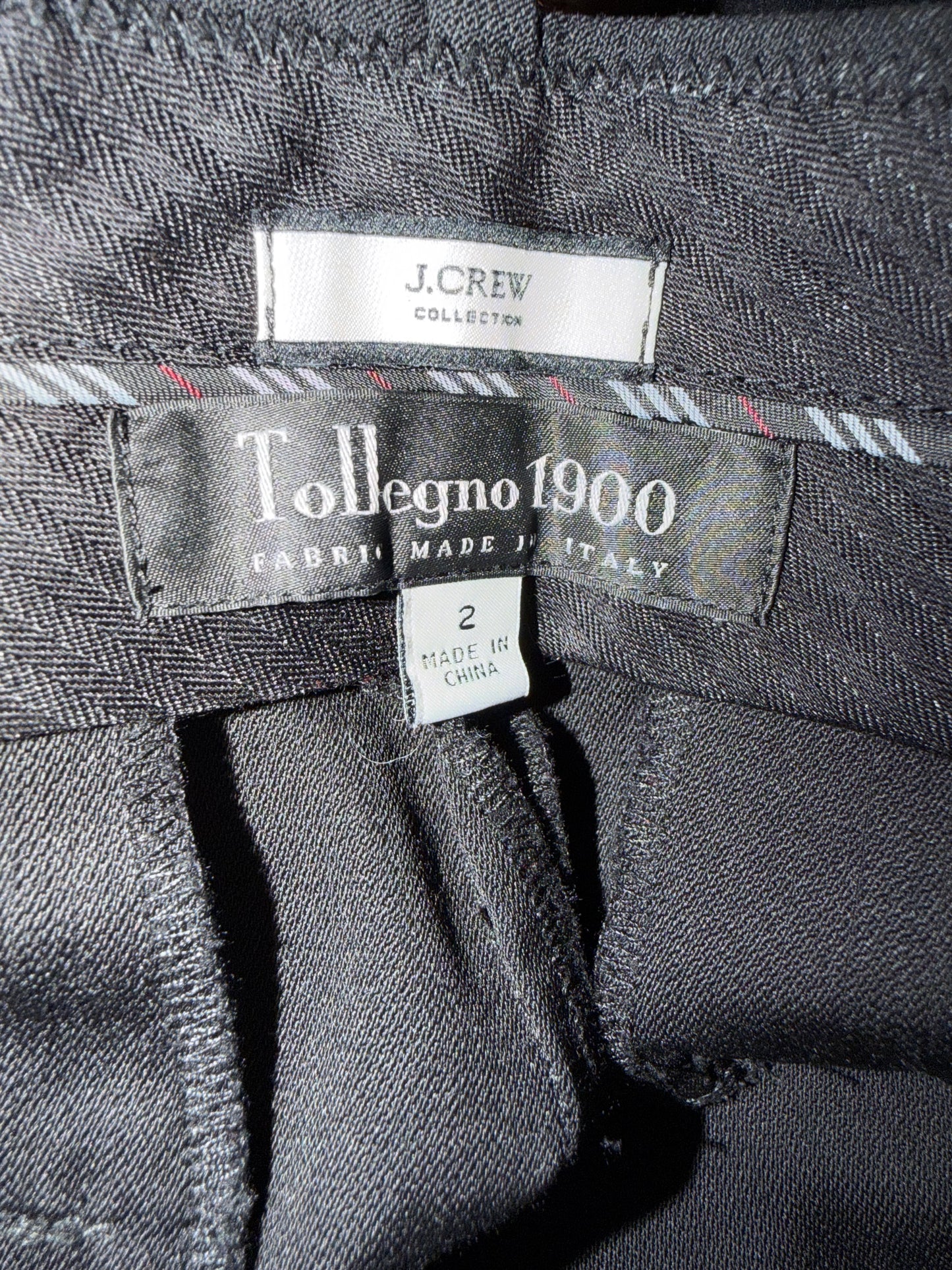J Crew - Black Ankle Cropped Pants w/ Side Stripe