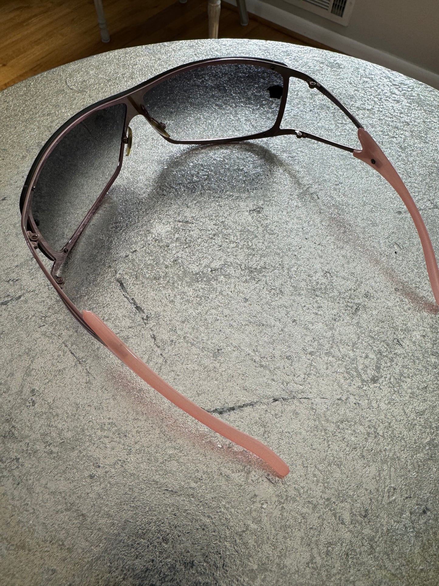 VERSACE - Pink Vintage Shield Sunglasses