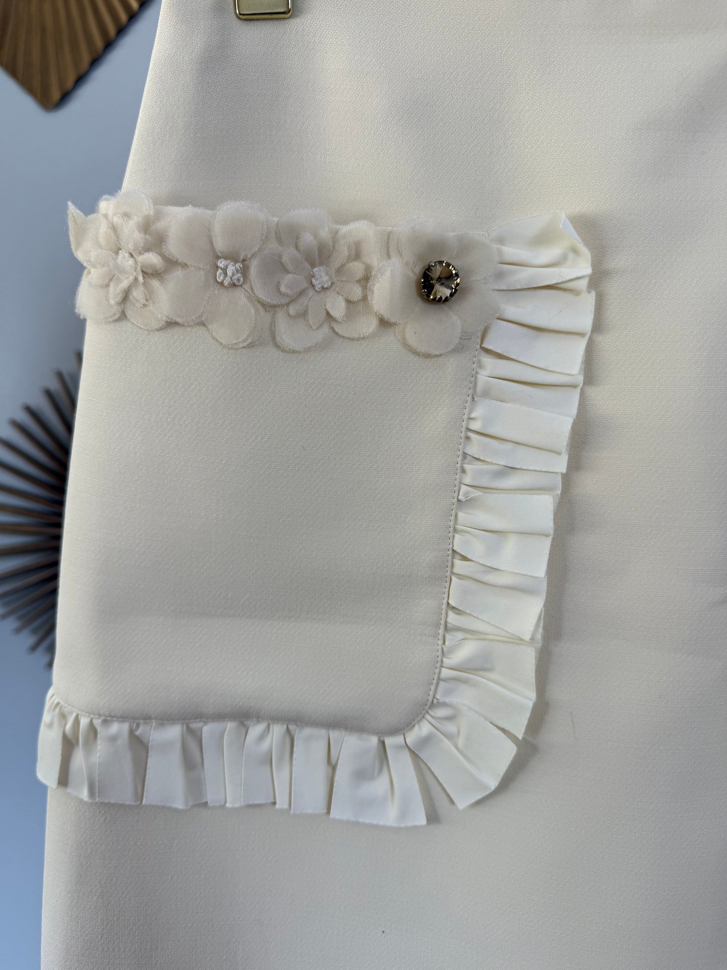 FENDI - Beige Floral Appliqué Skirt