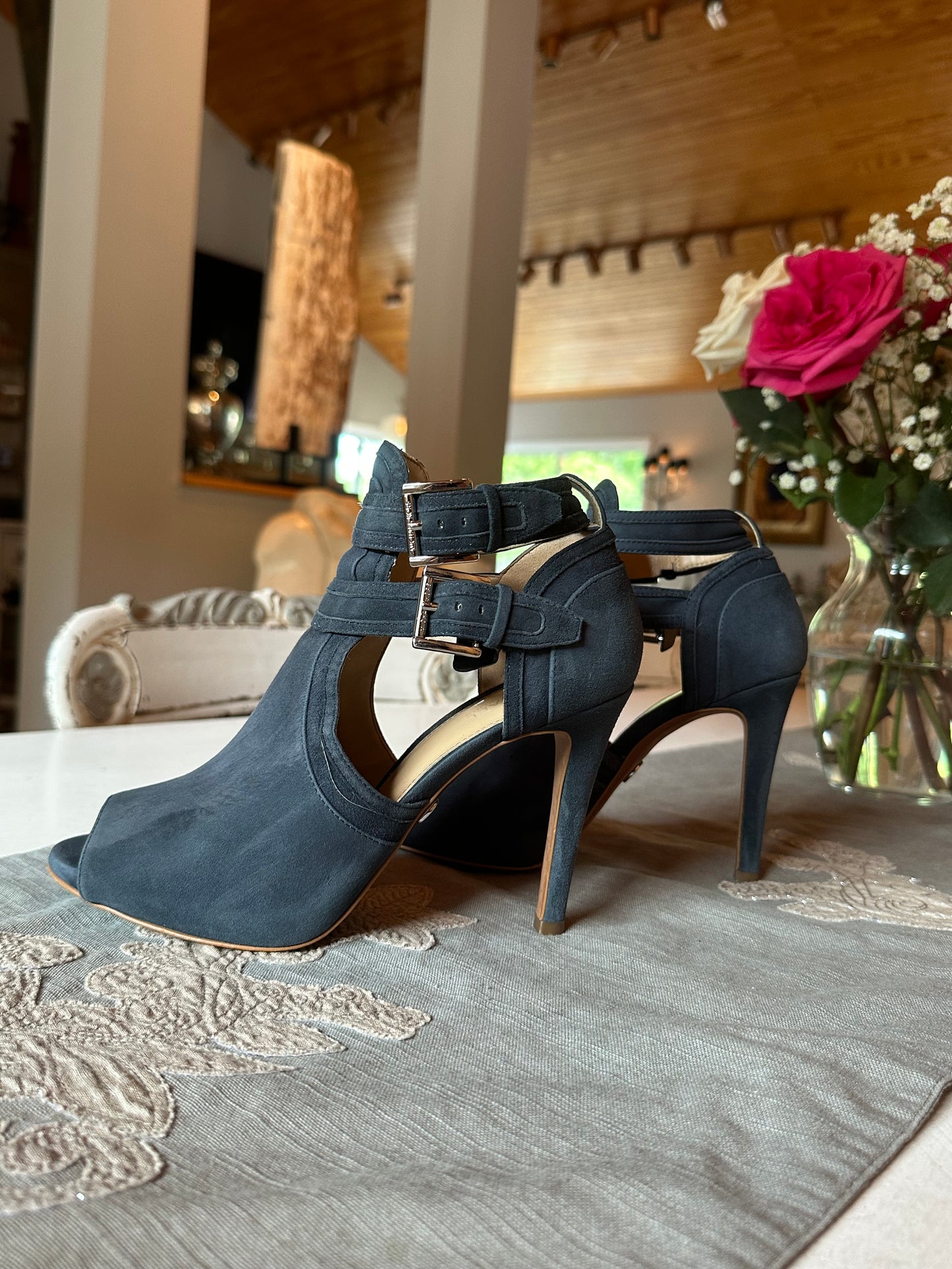 Michael Kors - Blue Blaze Open Toe Bootie