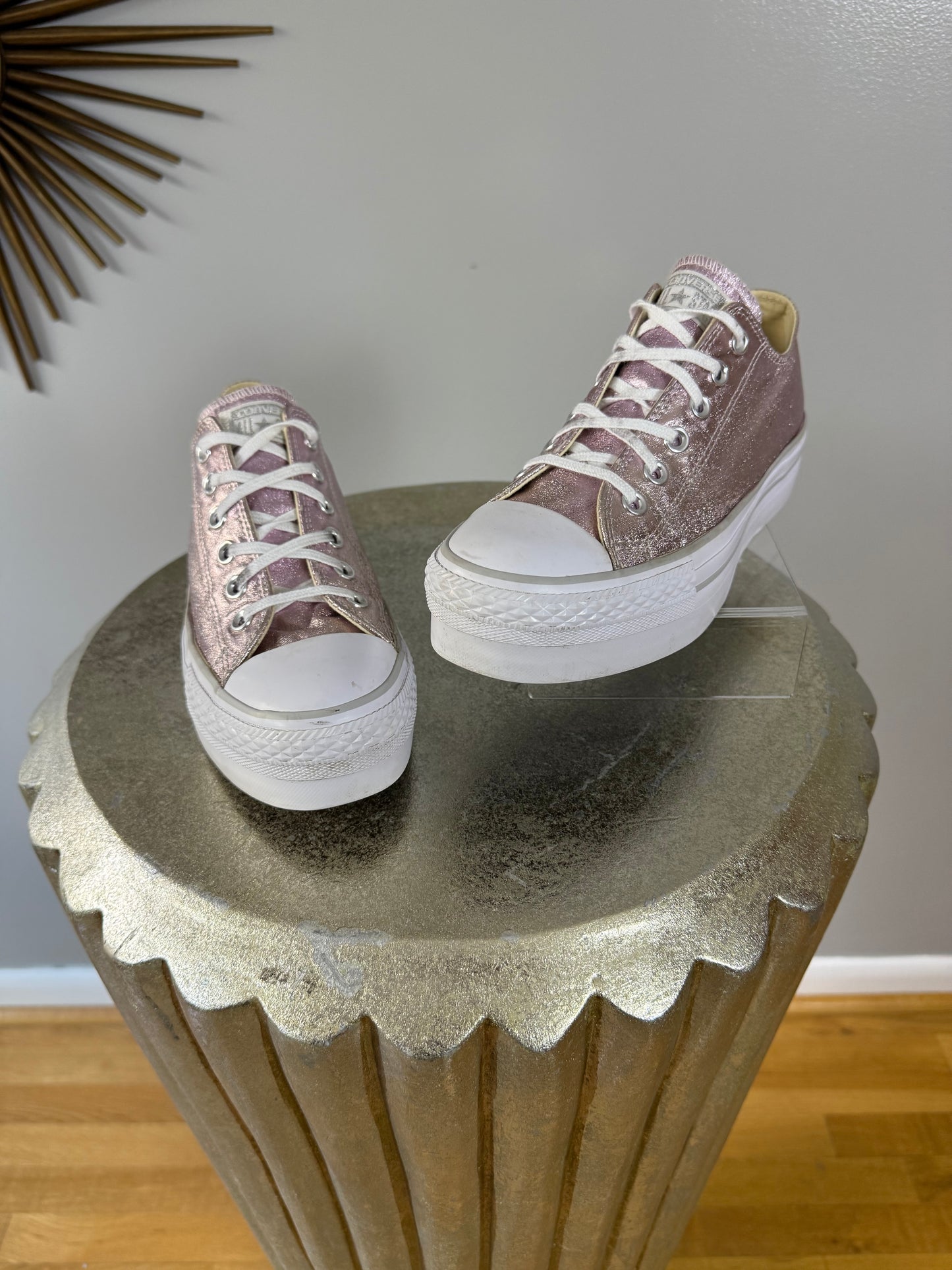 Converse - Pink Metallic All Stars Sneakers