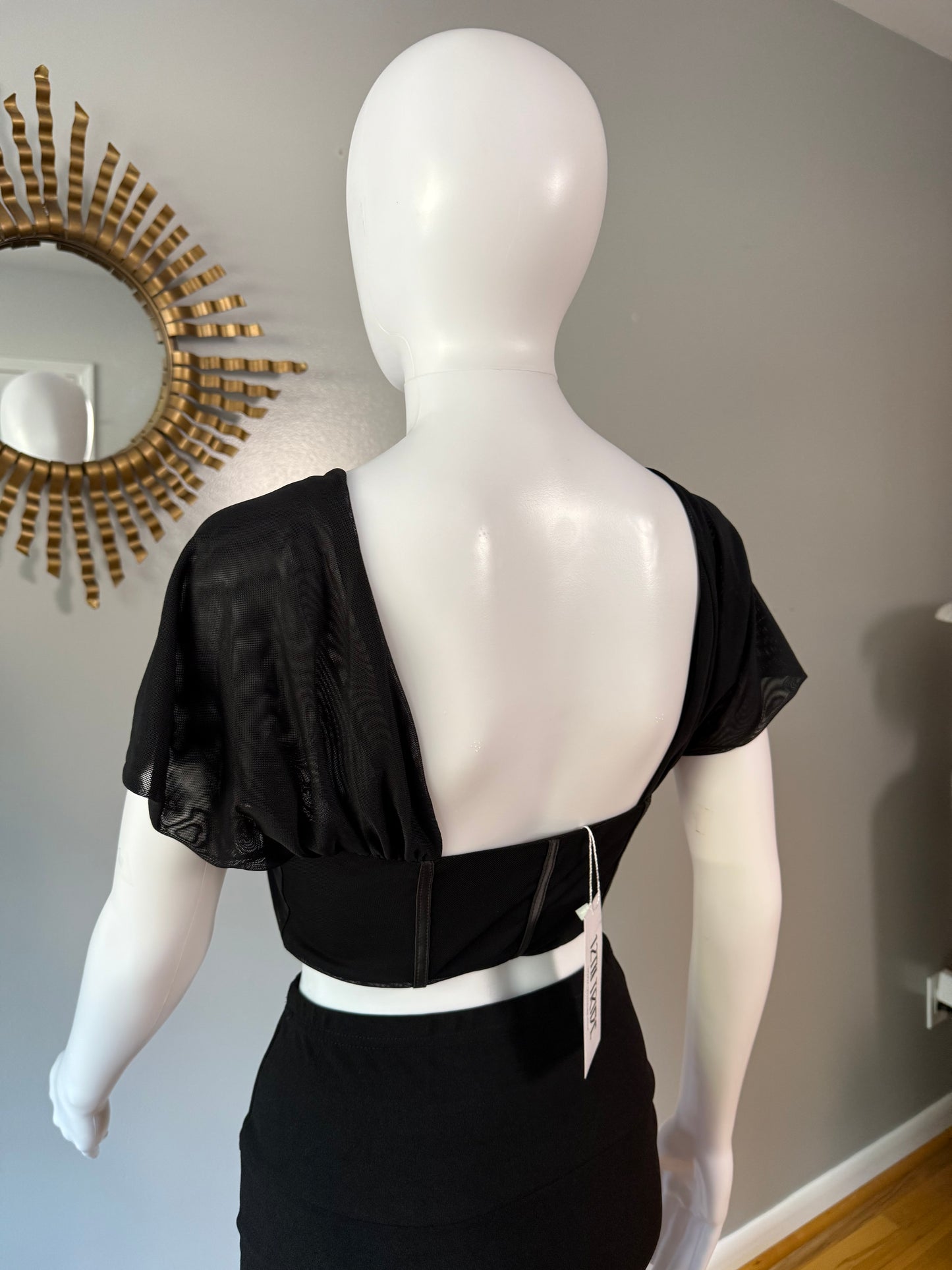 12th Tribe - Black Corset Top