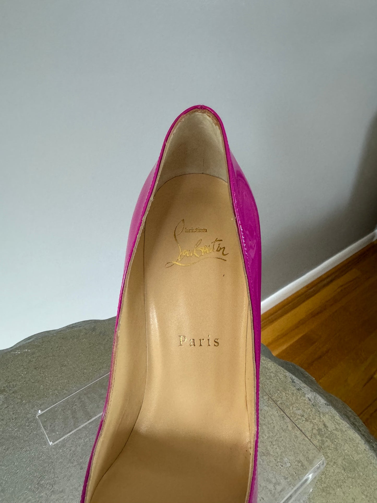 Christian Louboutin - Pink Patent Pigalle Follies 100 Diva