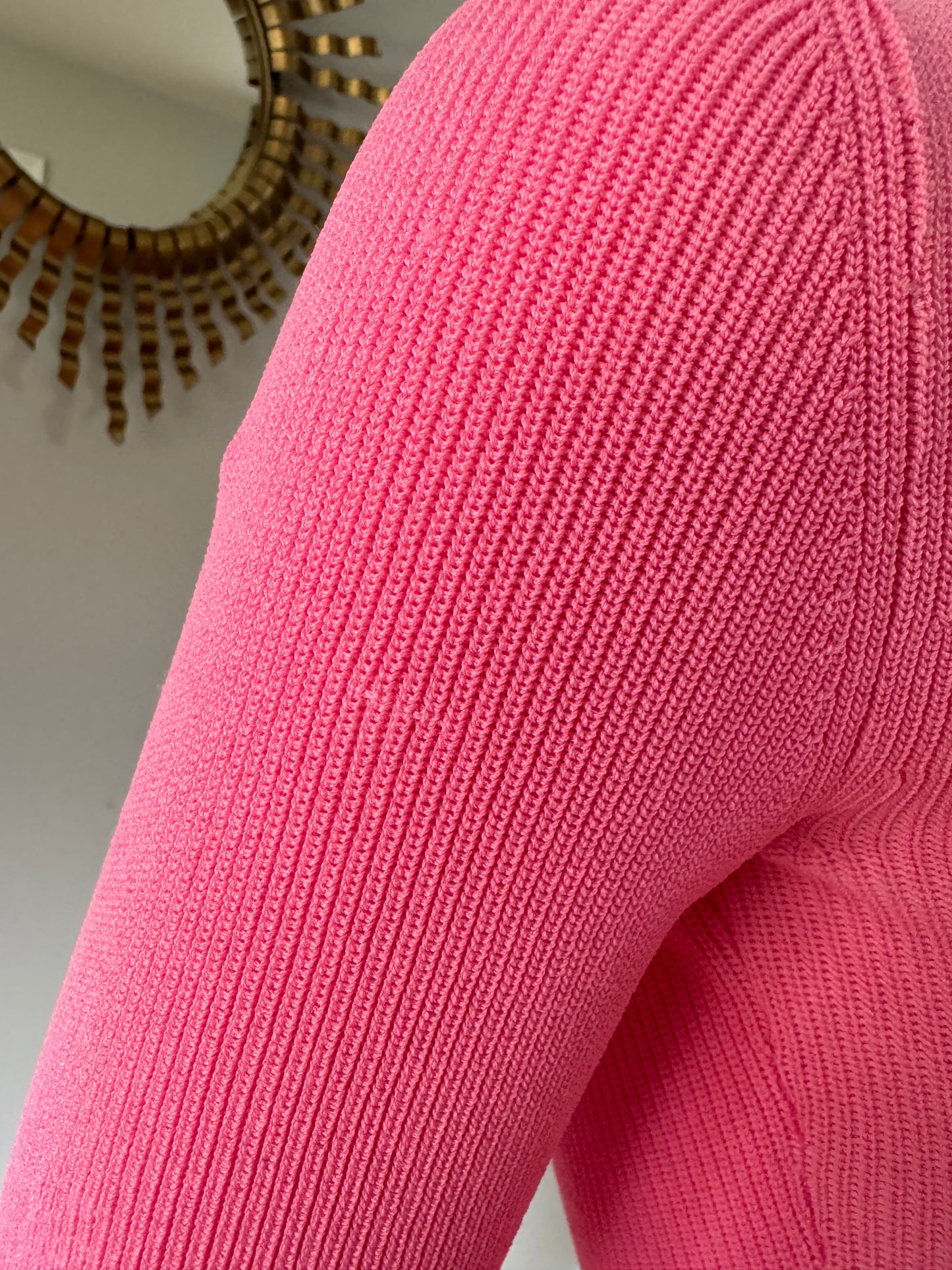 ZARA - Pink Front Keyhole Maxi Dress