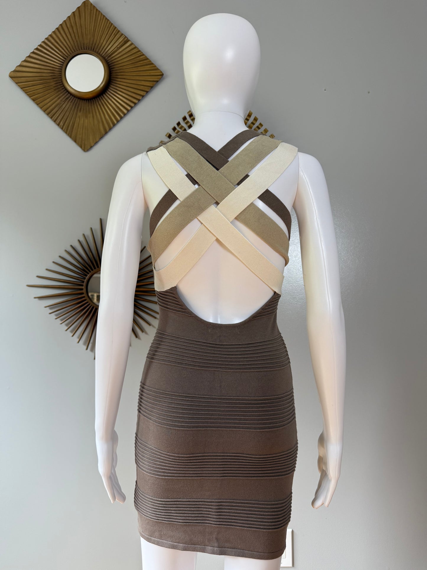 Arden B - Gray Bandage Mini Dress