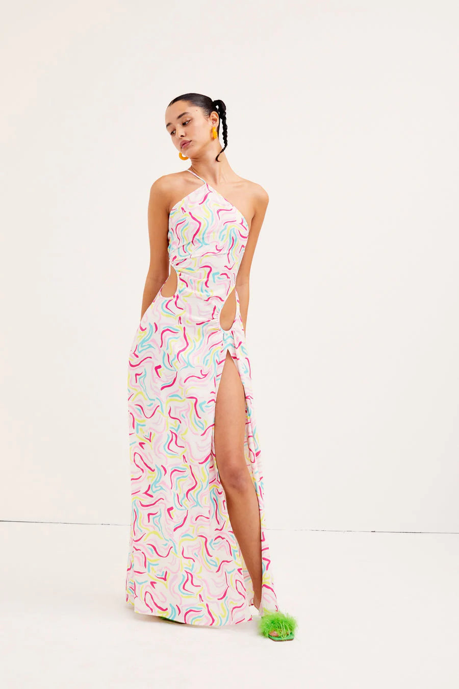 For Love & Lemons - Pink Palmer Cut out Maxi Dress