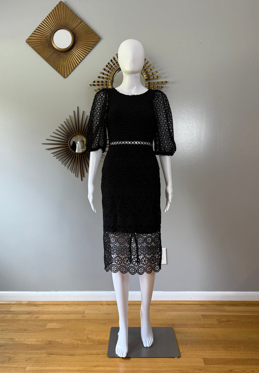 Express - Black Lace Midi Dress