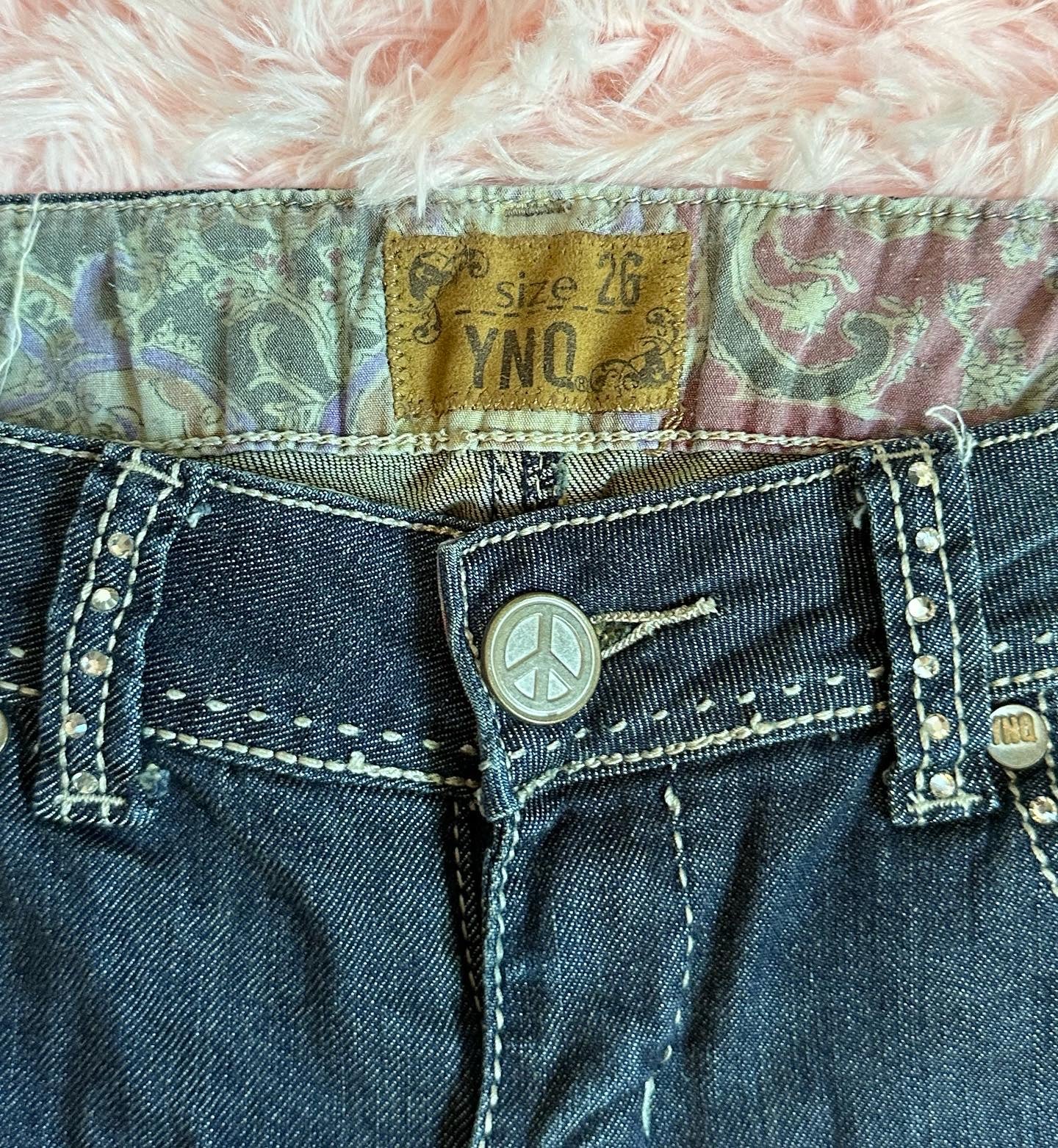YNQ - Blue Jeans w/ Rhinestone Embellishments.