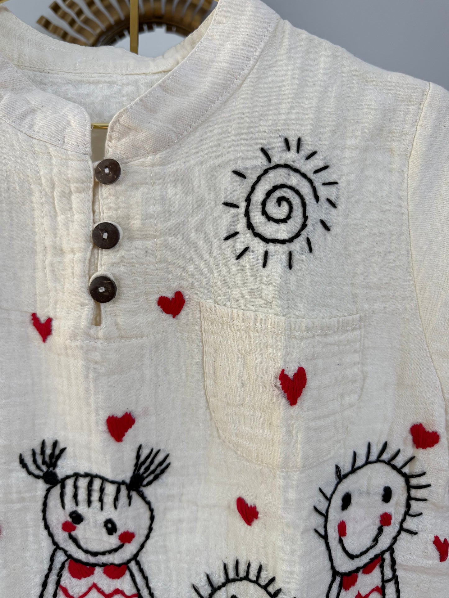 Happy Days Hand Embroidered Top